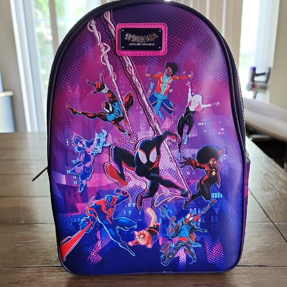 Loungefly Purple Spider-Man Multiverse Backpack